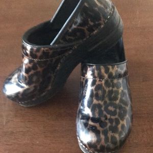 Dansko mules- leopard print